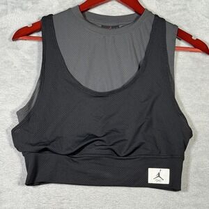 Jordan‎ Crop Top Womens L Tight Fit DN0602-060 Flight Athletic Tank Top Flight